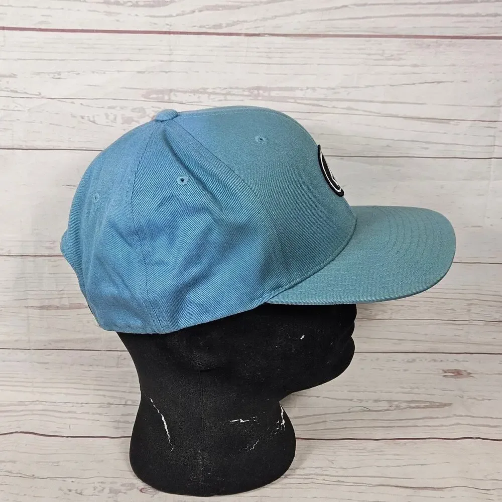 Volcom Snapback Hat Baseball Cap Men's One Size Adjustable Teal Black Logo